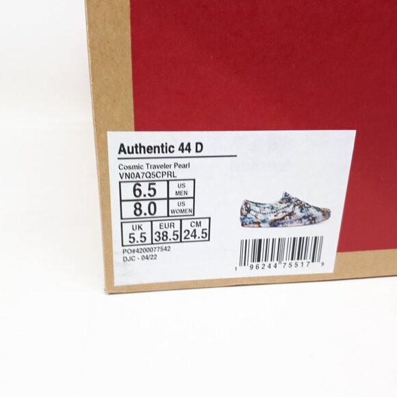 Vans Authentic 44 DX Cosmic Traveler Pearl Skate Shoe Sneaker Mens 6.5, Womens 8 - Picture 11 of 12